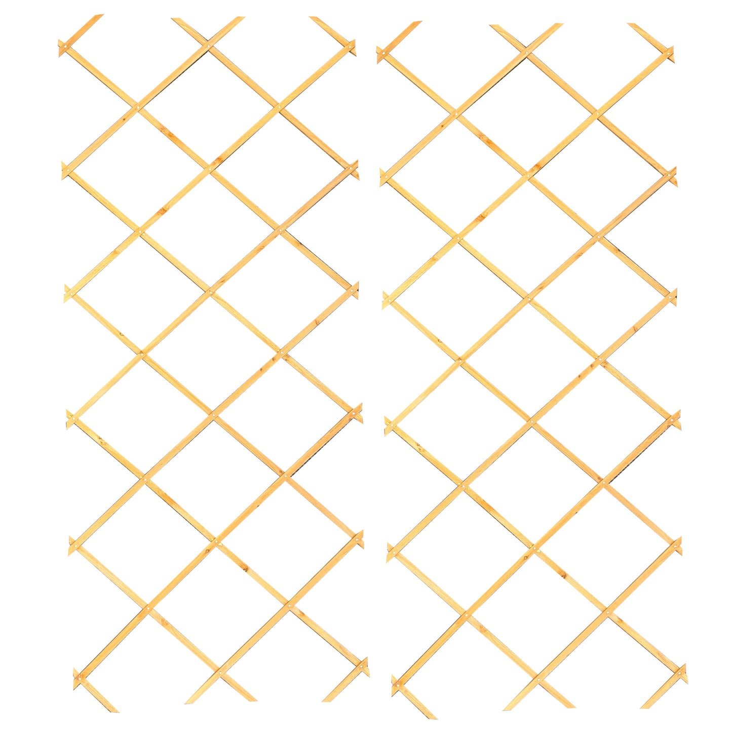 Expanding Wooden Garden Trellis (180cm x 90cm) -  Pack of 2