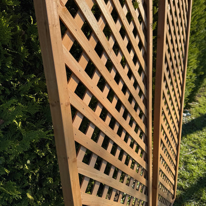 Wooden Framed Trellis Fence Panels (180cm x 60cm) - Pack of 2