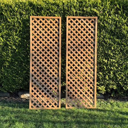 Wooden Framed Trellis Fence Panels (180cm x 60cm) - Pack of 2