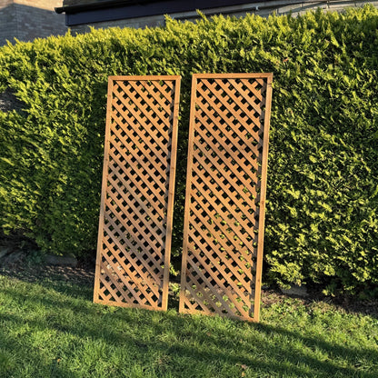 Wooden Framed Trellis Fence Panels (180cm x 60cm) - Pack of 2