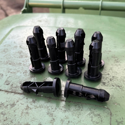 Wheelie Bin Lid Plastic Hinge Pins - Pack of 10