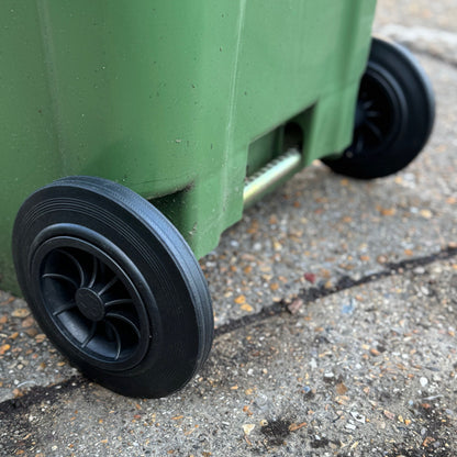 Wheelie Bin Replacement Axle & Wheels Kit with Lid Hinge Pins