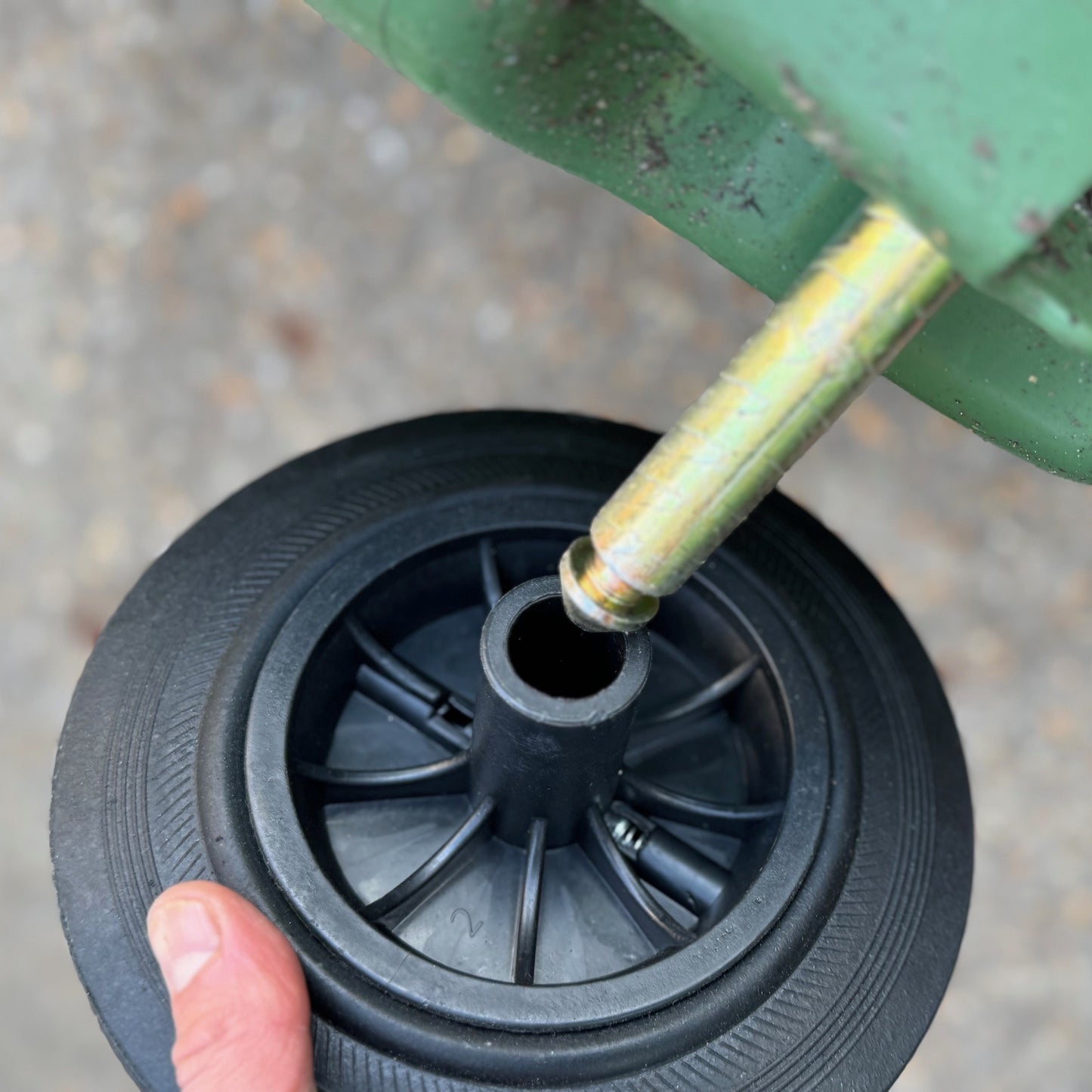 Wheelie Bin Replacement Axle & Wheels Kit with Lid Hinge Pins