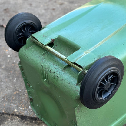 Wheelie Bin Replacement Axle & Wheels Kit with Lid Hinge Pins