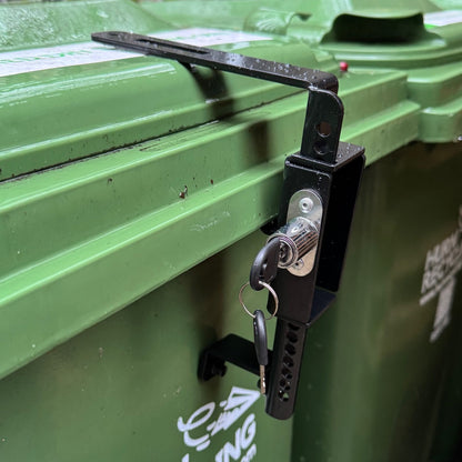 Wheelie Bin Metal Security Lock with Push Button Operation