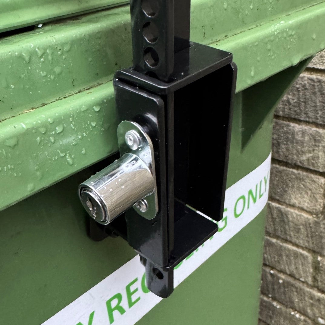Wheelie Bin Metal Security Lock with Push Button Operation