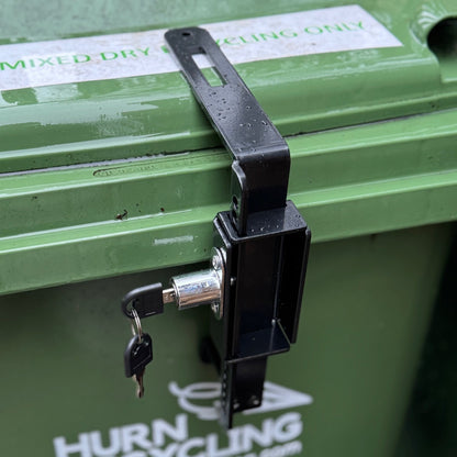 Wheelie Bin Metal Security Lock with Push Button Operation