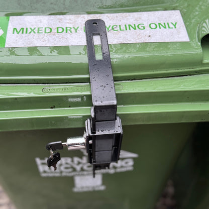 Wheelie Bin Metal Security Lock with Push Button Operation
