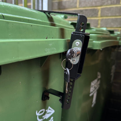 Wheelie Bin Metal Security Lock with Push Button Operation