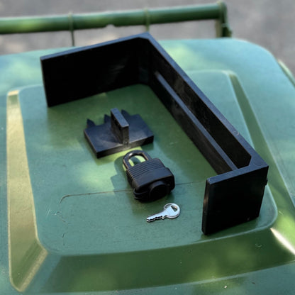 Wheelie Bin Tough Plastic Security Lock with Padlock