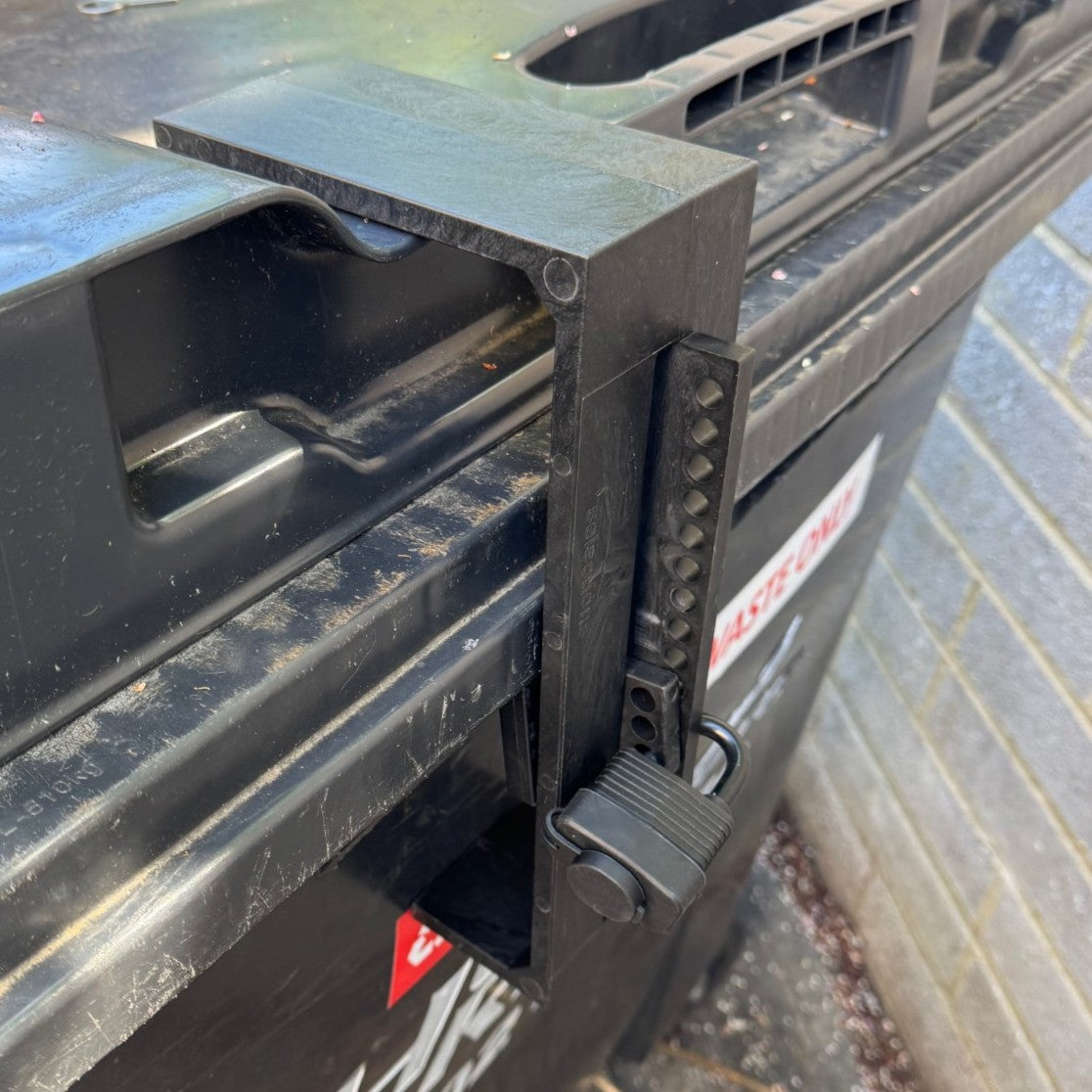 Wheelie Bin Tough Plastic Security Lock with Padlock
