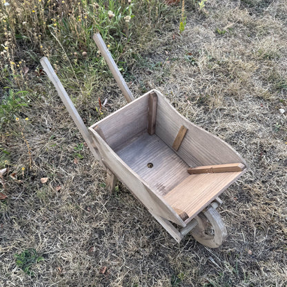 Wooden Garden Wheelbarrow Planter with Liner