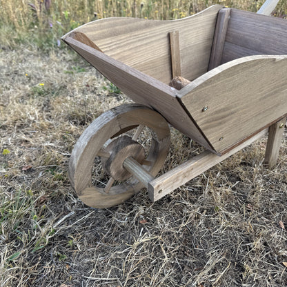 Wooden Garden Wheelbarrow Planter with Liner