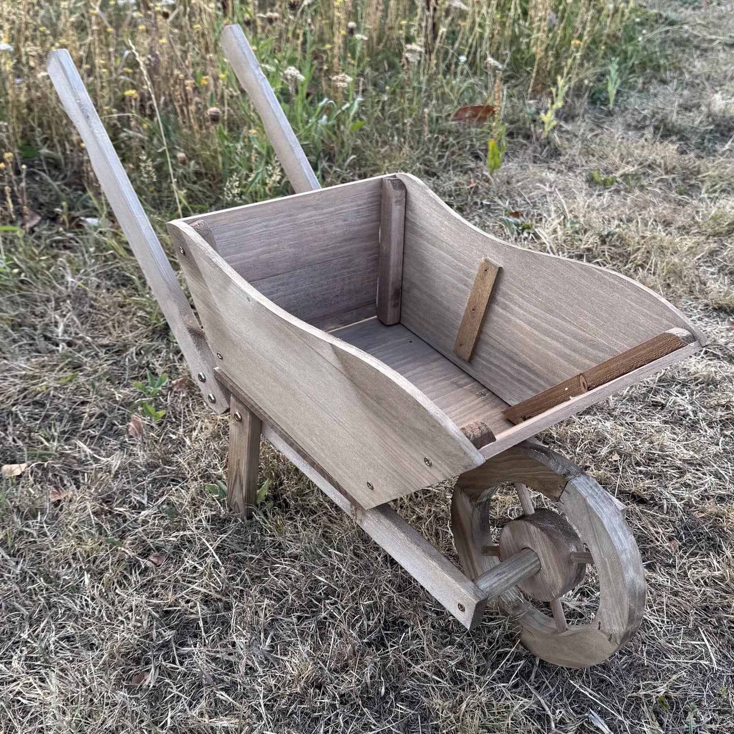 Wooden Garden Wheelbarrow Planter with Liner