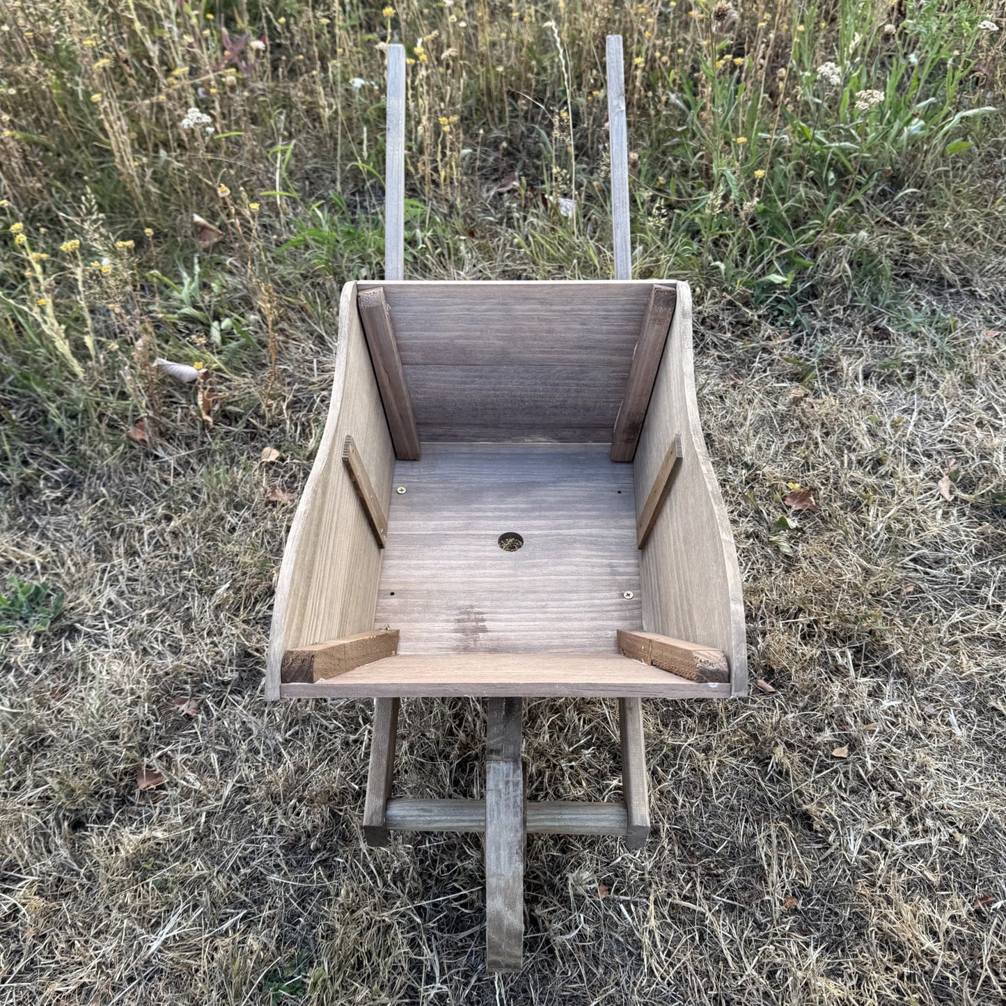 Wooden Garden Wheelbarrow Planter with Liner