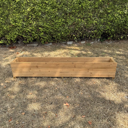 Large Rectangle Wooden Garden Trough Planter (150cm)