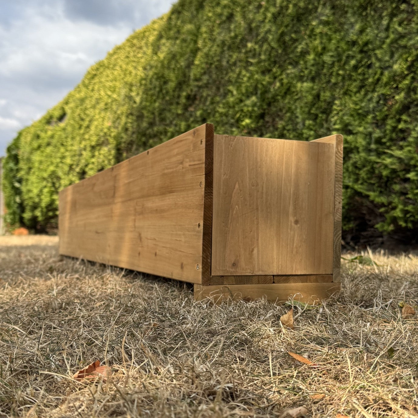 Large Rectangle Wooden Garden Trough Planter (150cm)
