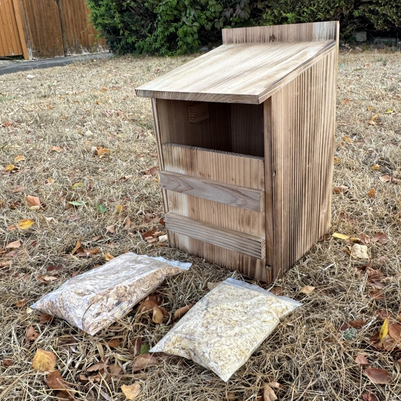 Wooden Owl Garden Nest Box Birdhouse