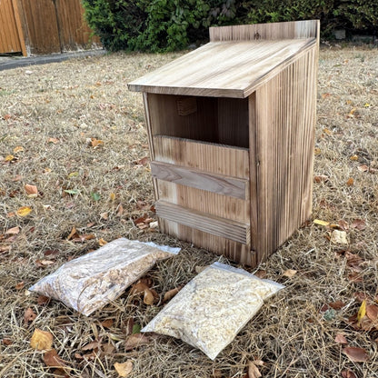 Wooden Owl Garden Nest Box Birdhouse