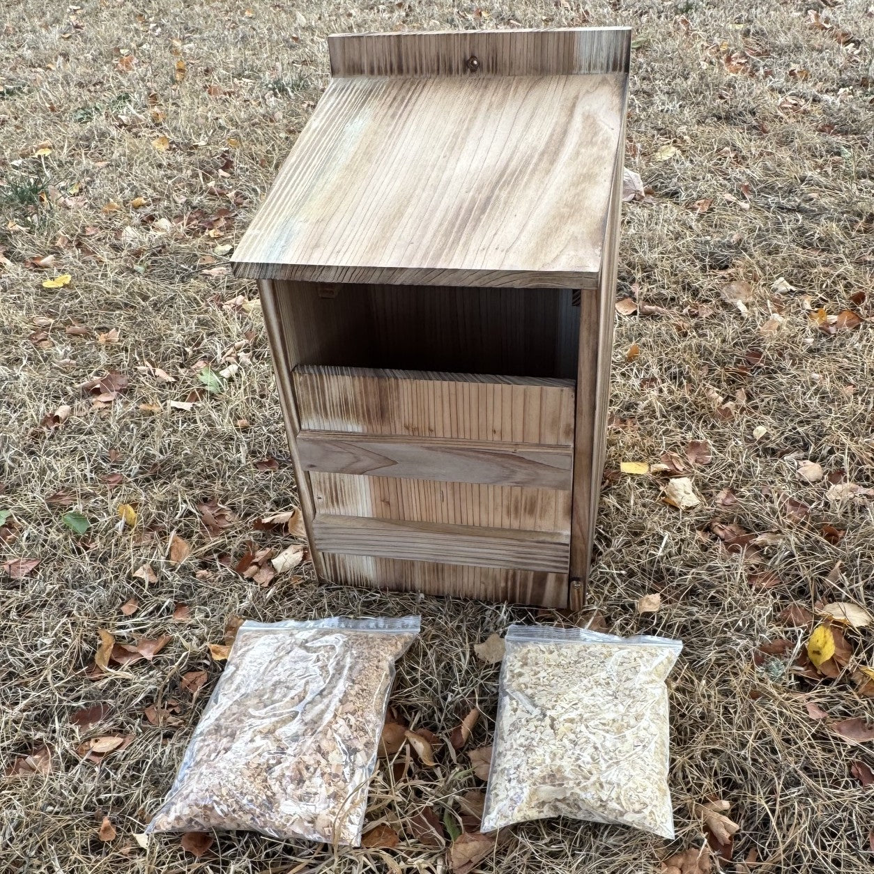 Wooden Owl Garden Nest Box Birdhouse