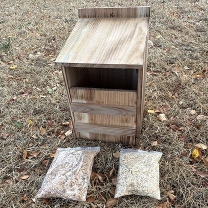 Wooden Owl Garden Nest Box Birdhouse