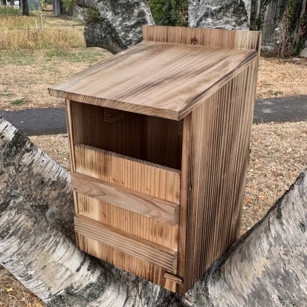 Wooden Owl Garden Nest Box Birdhouse