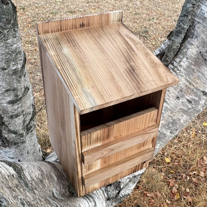Wooden Owl Garden Nest Box Birdhouse