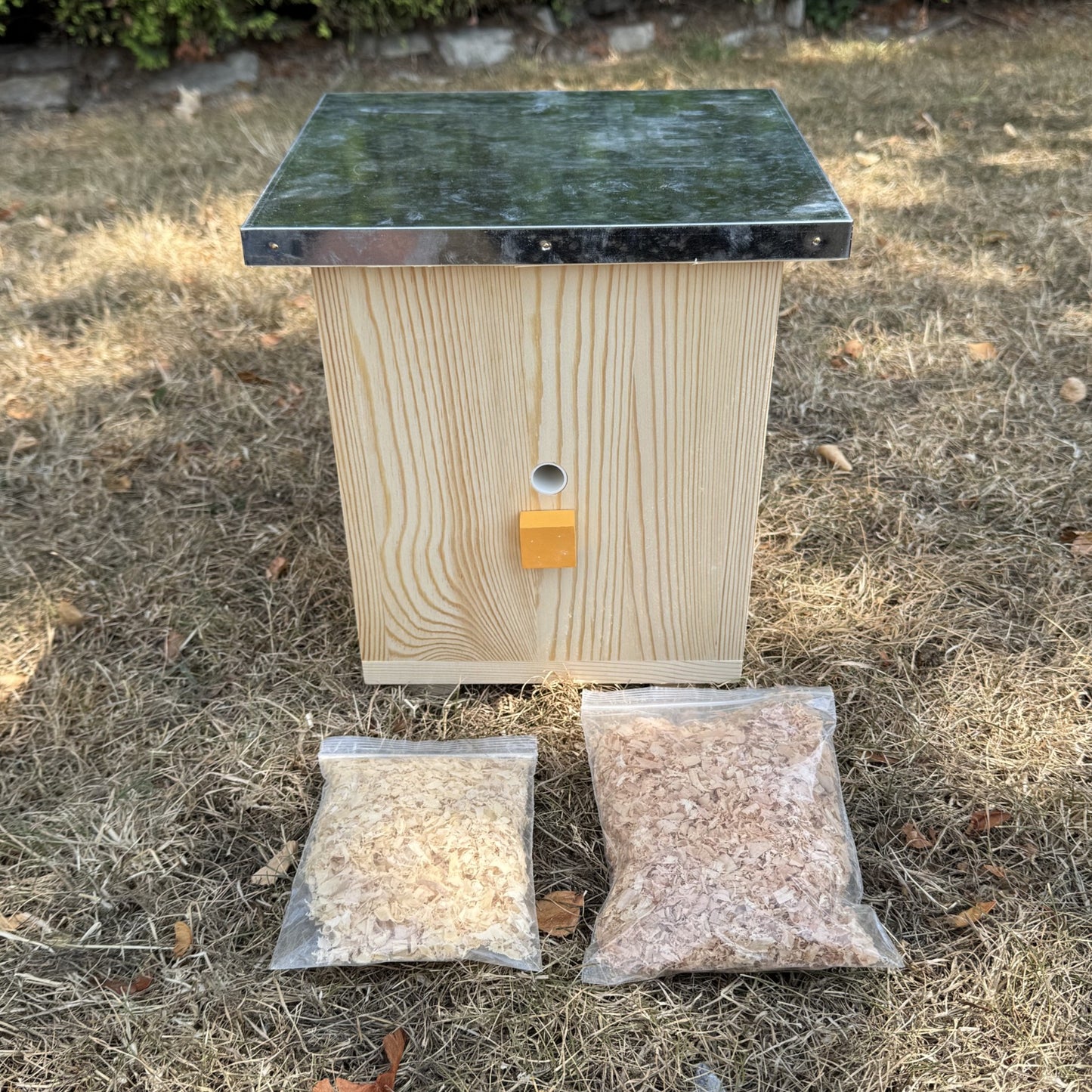 Large Wooden Bumble Bee Nest Box House Garden Habitat