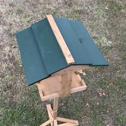 Freestanding Wooden Bird Feeding Table