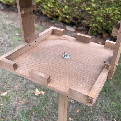Freestanding Wooden Bird Feeding Table