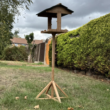 Freestanding Wooden Bird Feeding Table