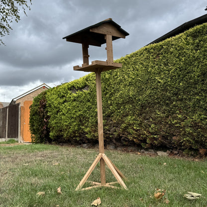 Freestanding Wooden Bird Feeding Table