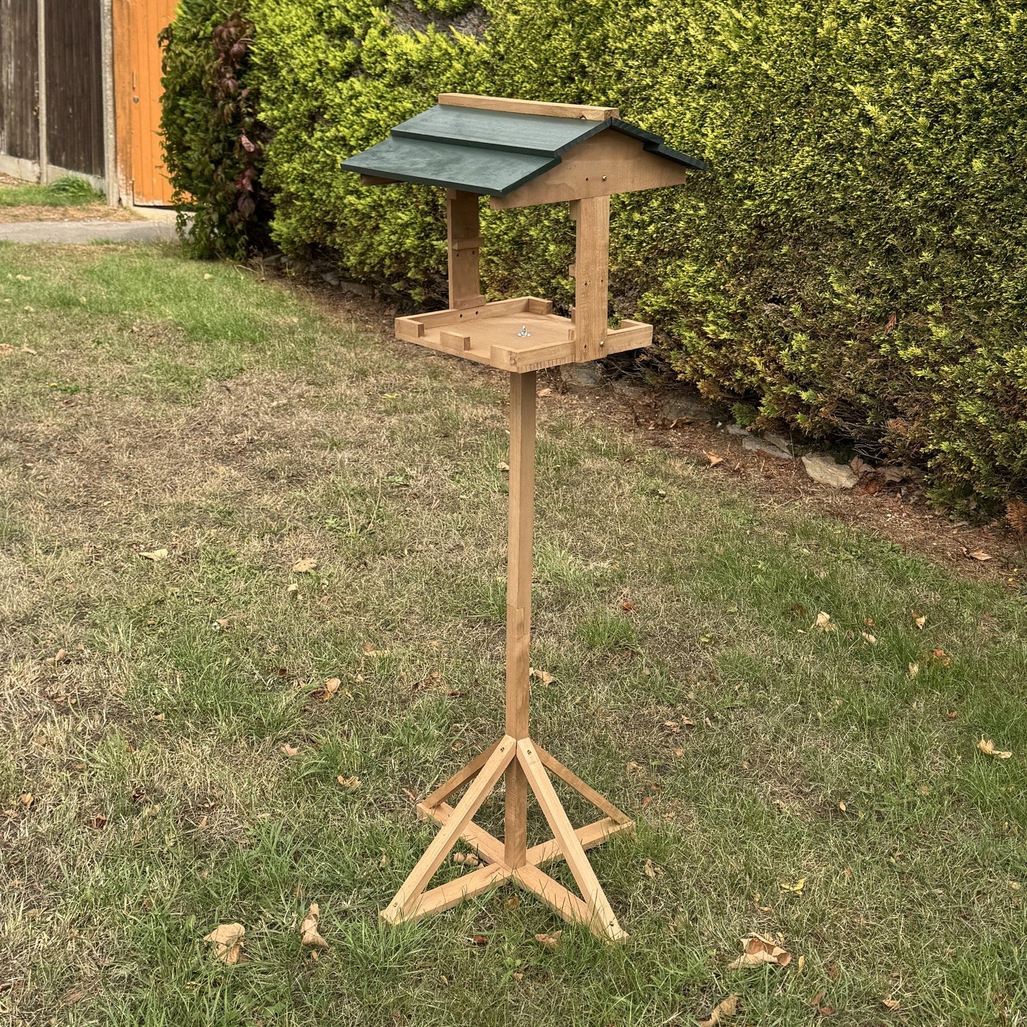 Freestanding Wooden Bird Feeding Table