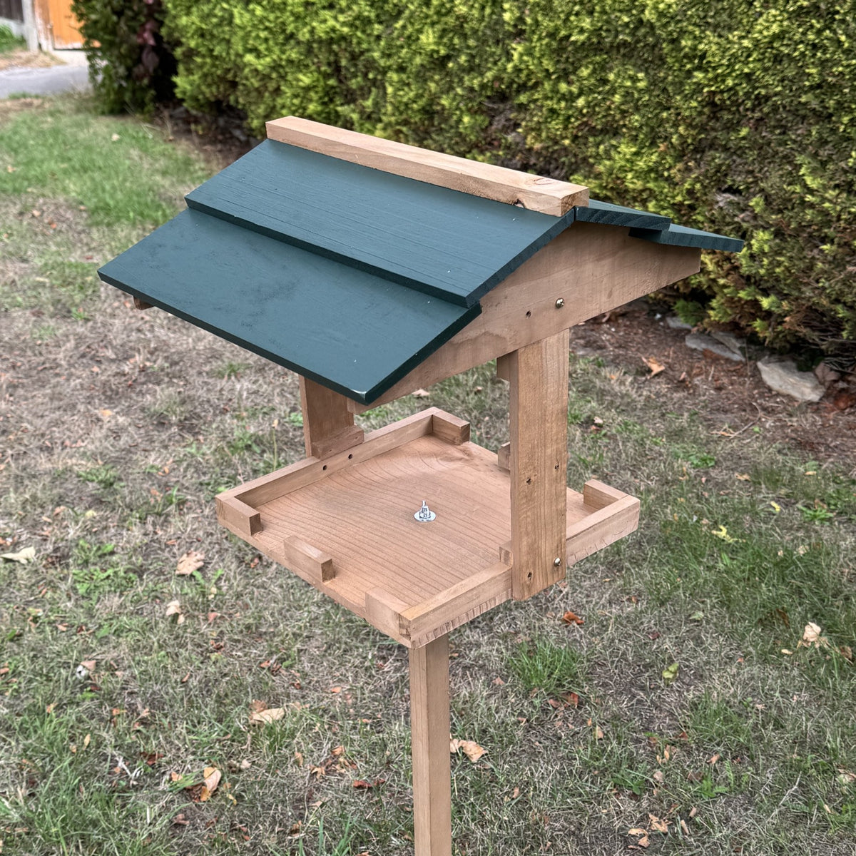 Freestanding Wooden Bird Feeding Table