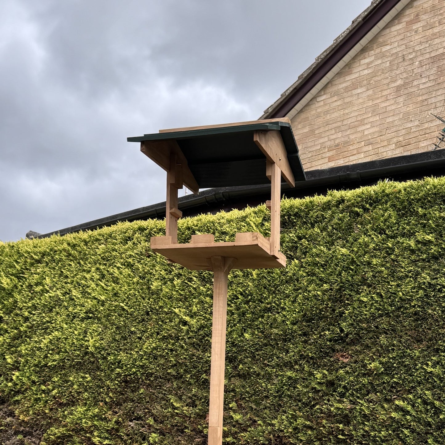 Freestanding Wooden Bird Feeding Table