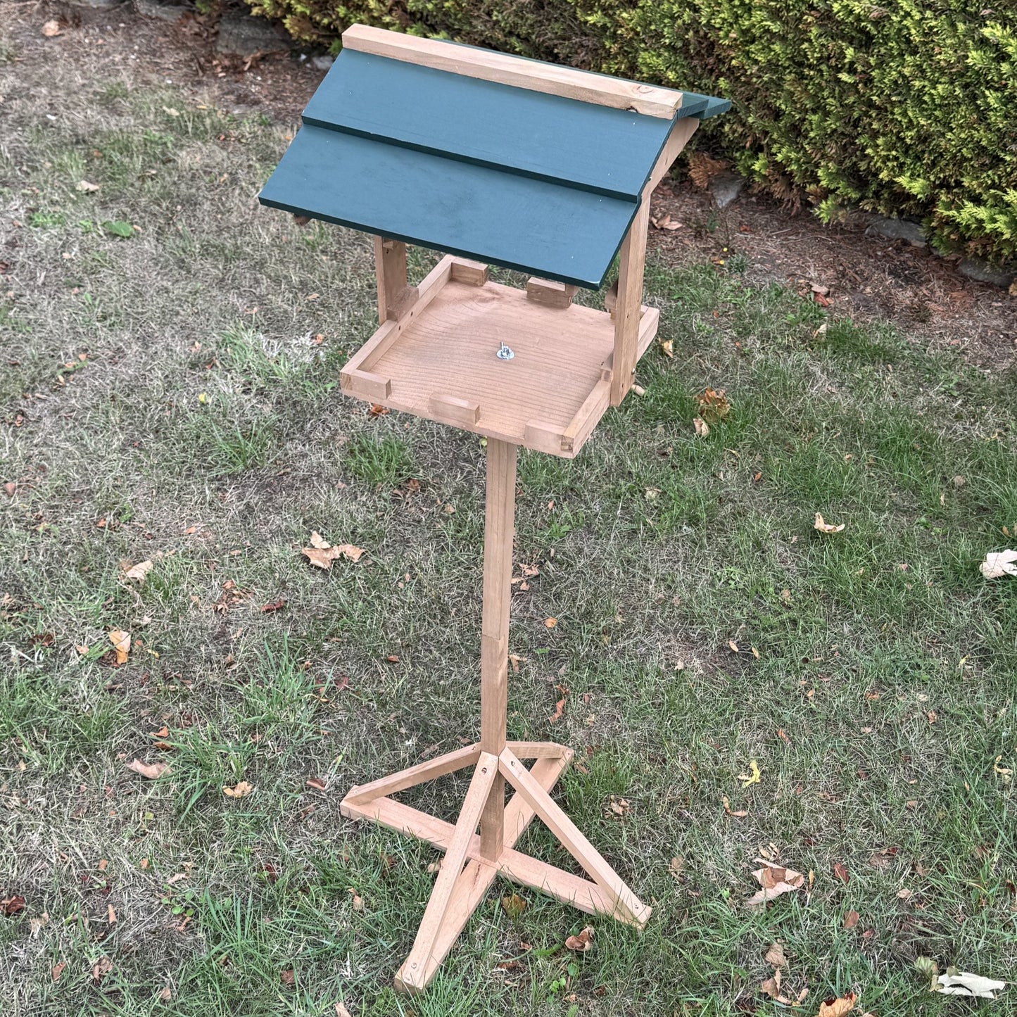 Freestanding Wooden Bird Feeding Table