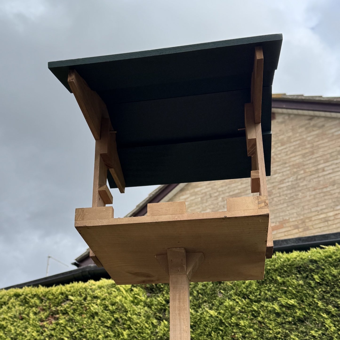 Freestanding Wooden Bird Feeding Table