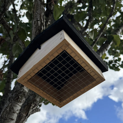 Wooden Upside Down Hanging Woodpecker Bird Feeder