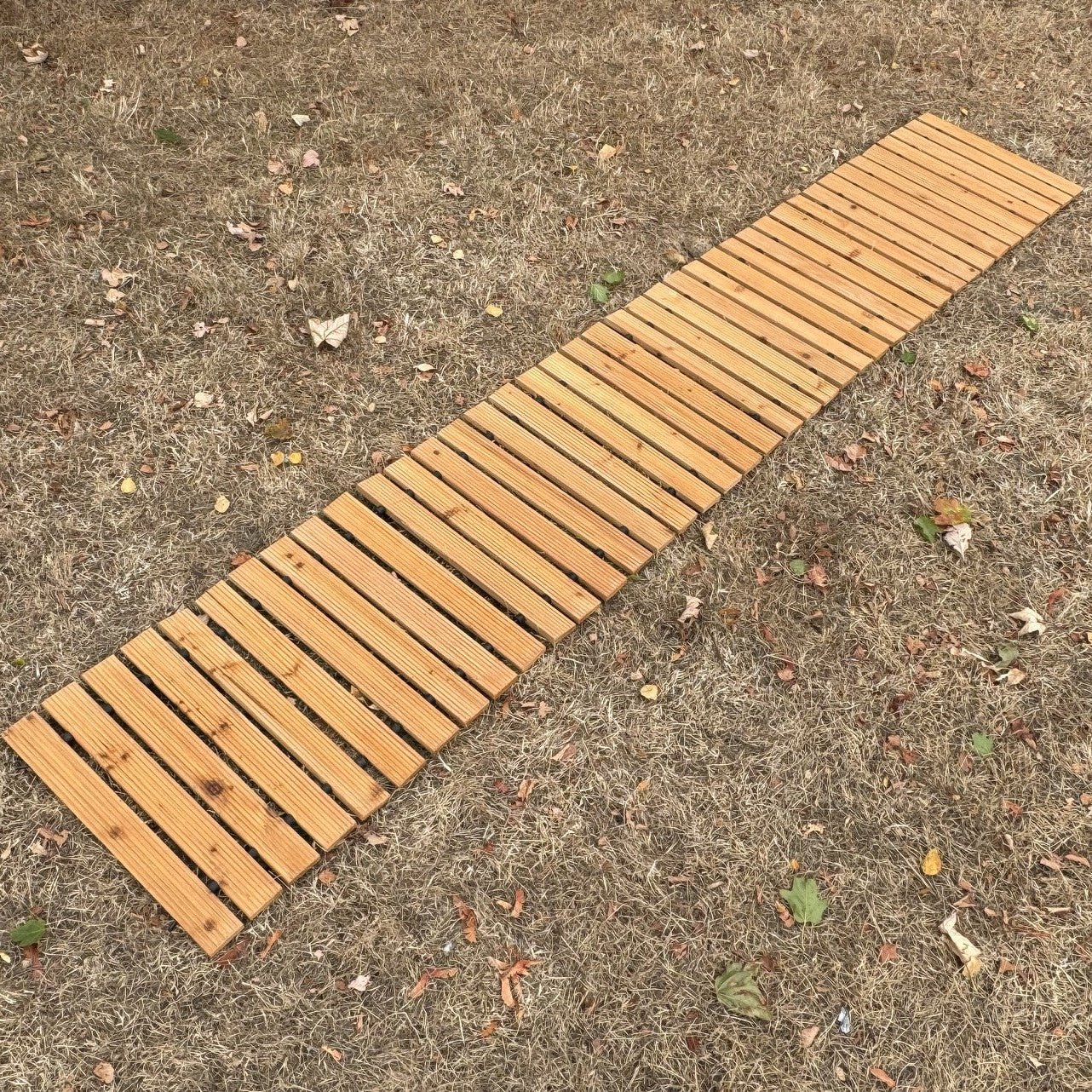 Roll Out Wooden Garden Track Path (2.44m Roll)