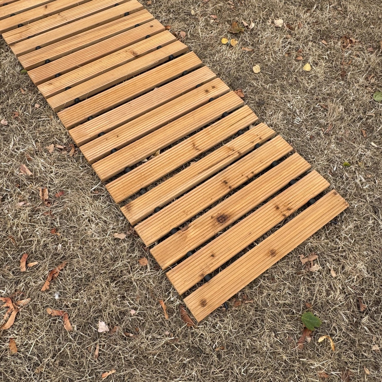 Roll Out Wooden Garden Track Path (2.44m Roll)