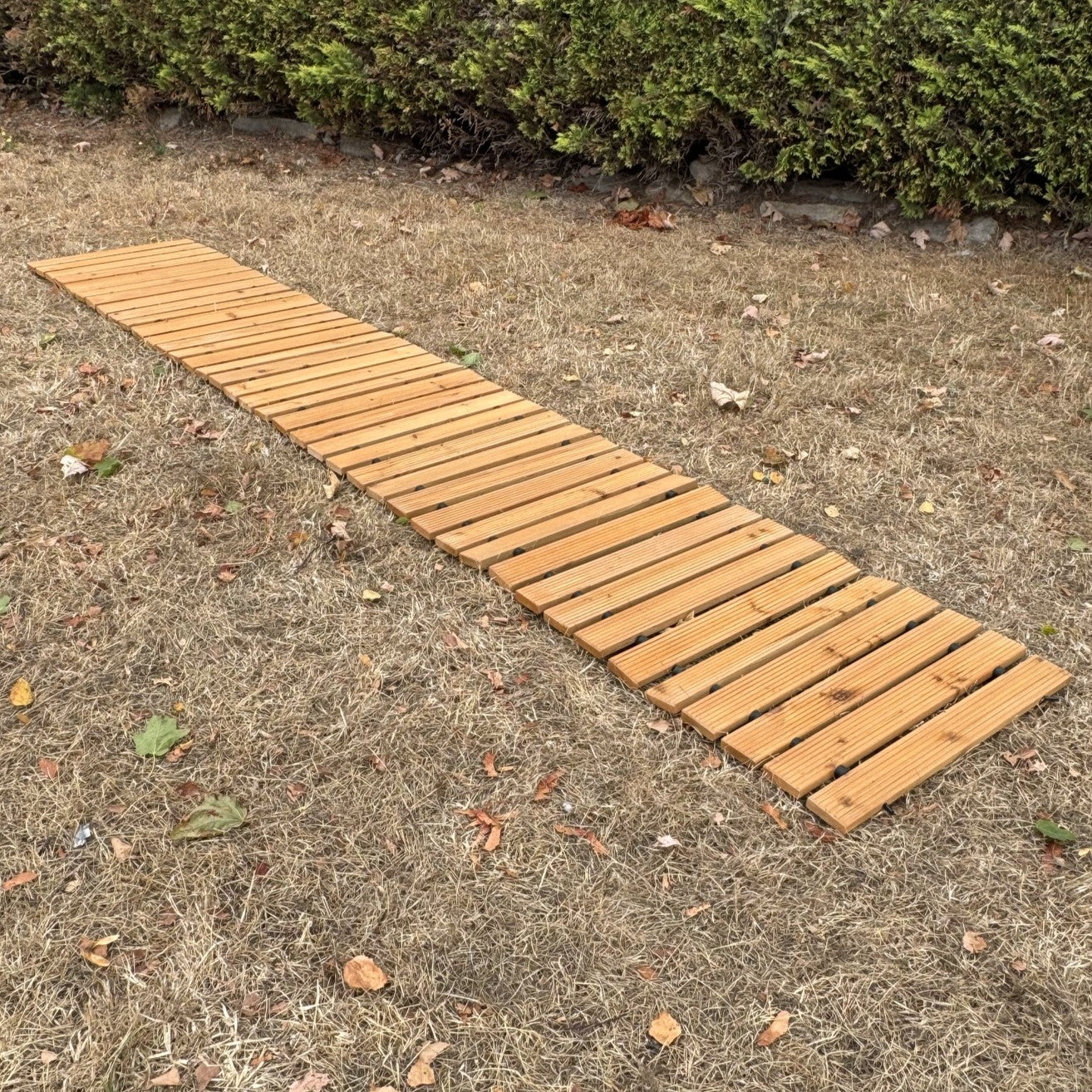 Roll Out Wooden Garden Track Path (2.44m Roll)