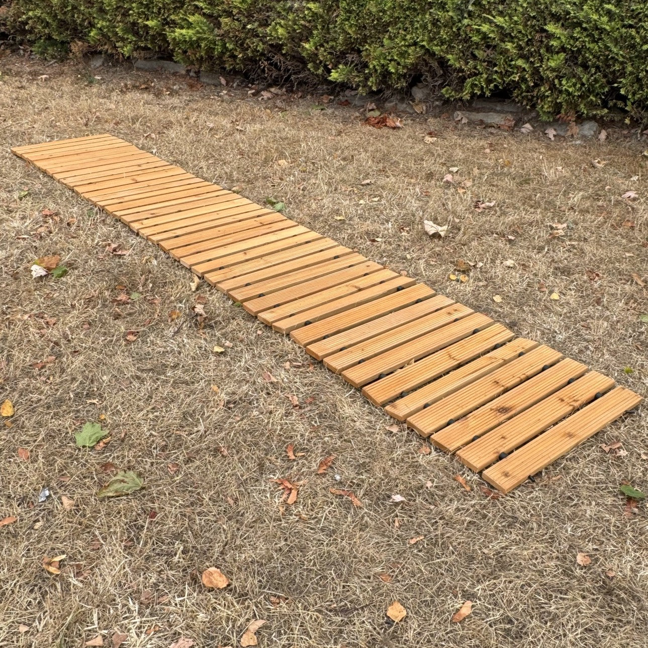 Roll Out Wooden Garden Track Path (2.44m Roll)