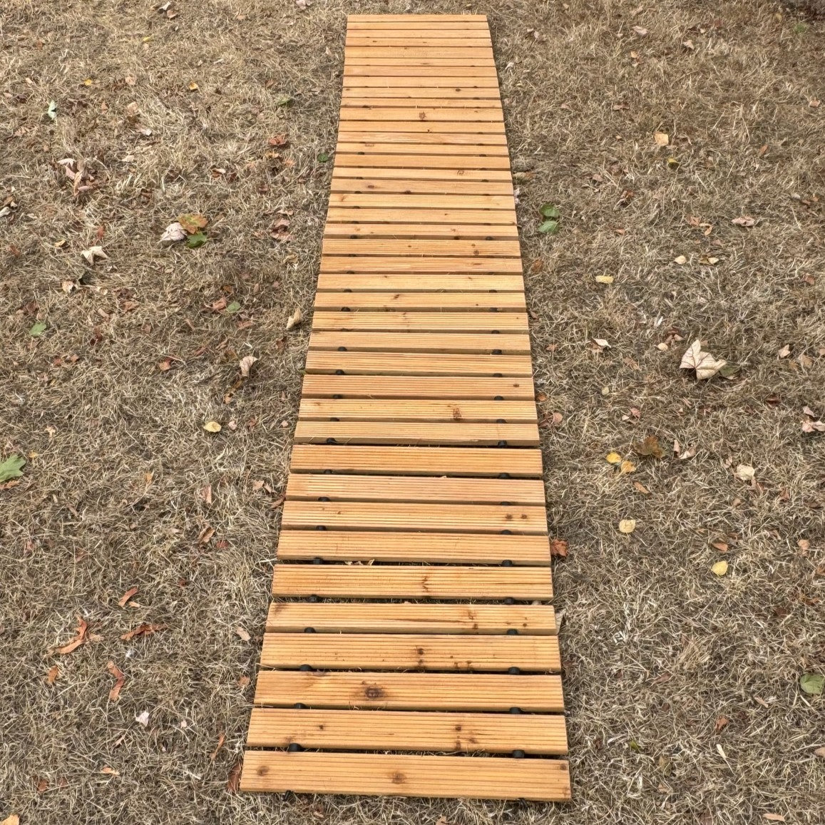 Roll Out Wooden Garden Track Path (2.44m Roll)