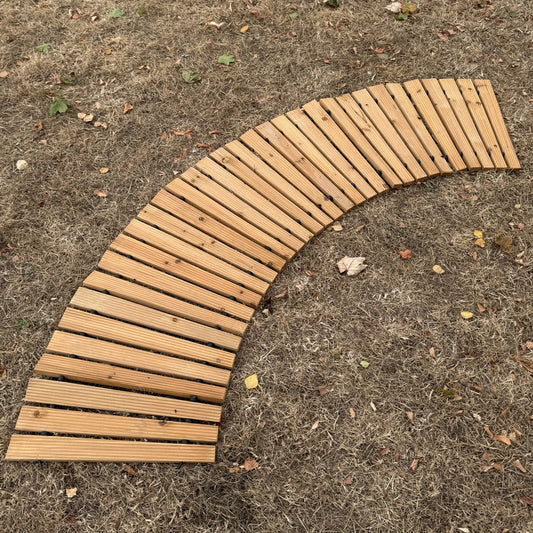 Curved Roll Out Wooden Garden Track Path (2.06m Roll)