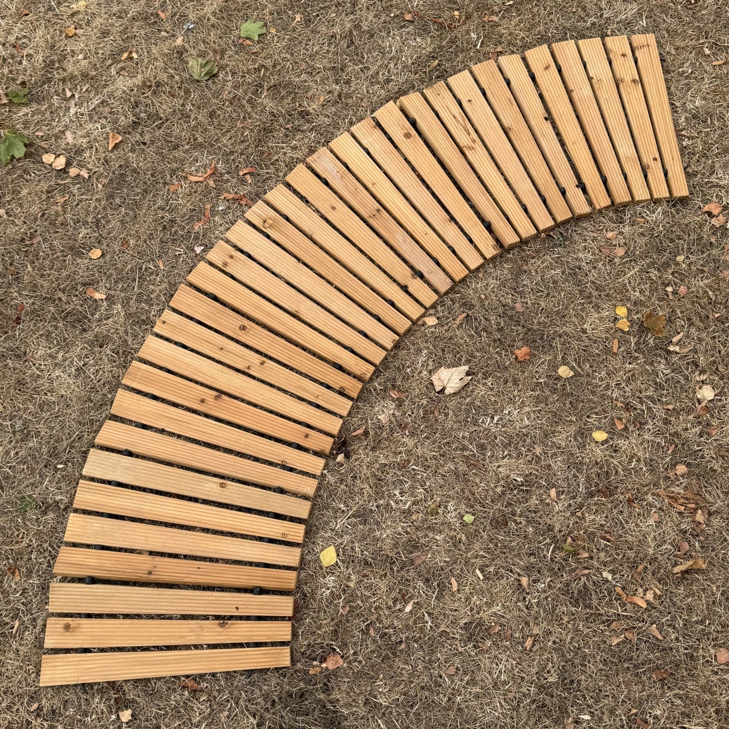 Curved Roll Out Wooden Garden Track Path (2.06m Roll)
