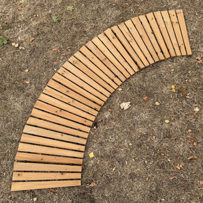 Curved Roll Out Wooden Garden Track Path (2.06m Roll)