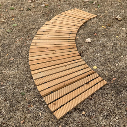 Curved Roll Out Wooden Garden Track Path (2.06m Roll)
