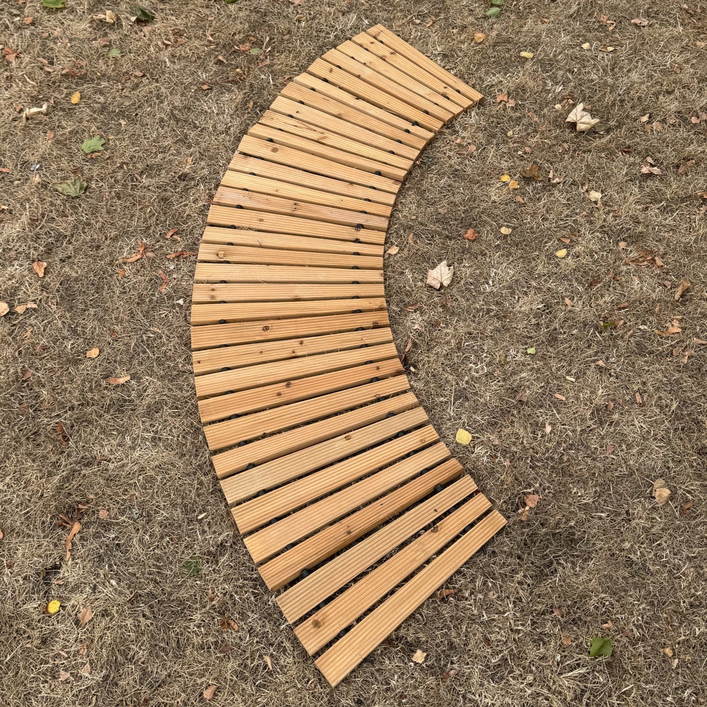 Curved Roll Out Wooden Garden Track Path (2.06m Roll)