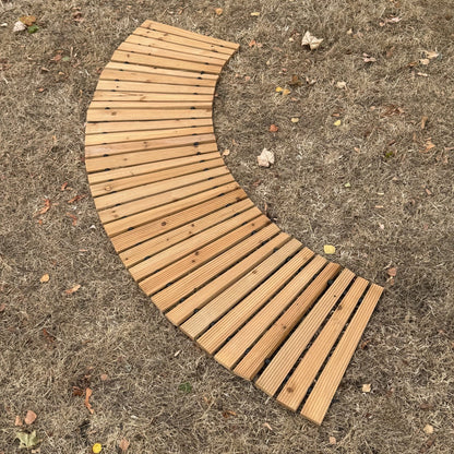 Curved Roll Out Wooden Garden Track Path (2.06m Roll)
