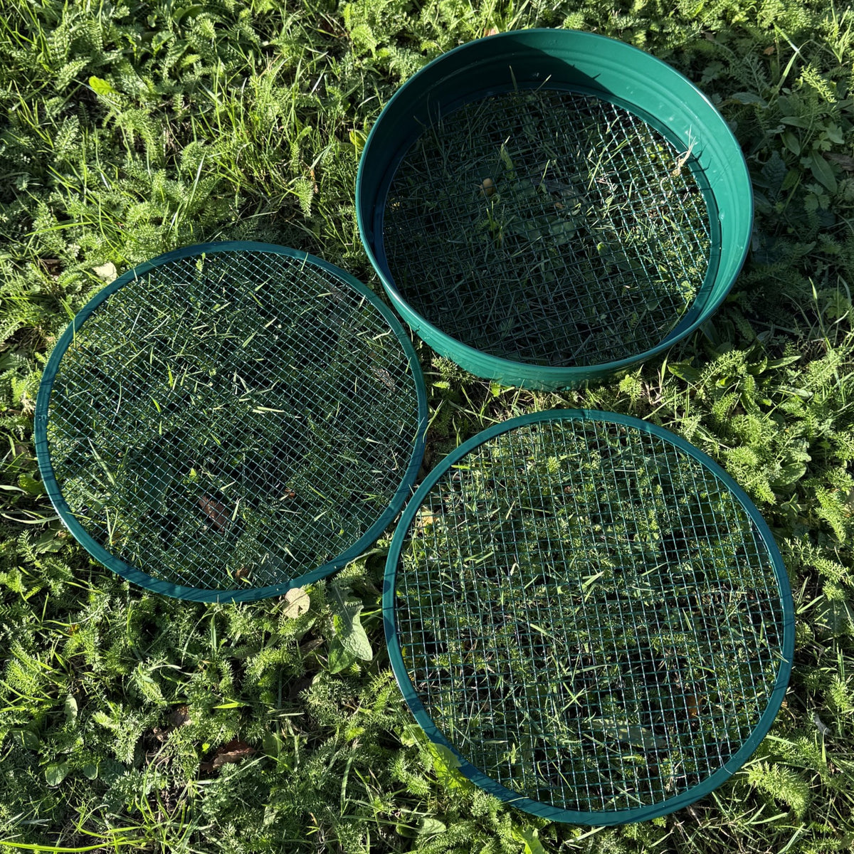 Steel Garden Soil Sieve with 3 Interchangeable Filters